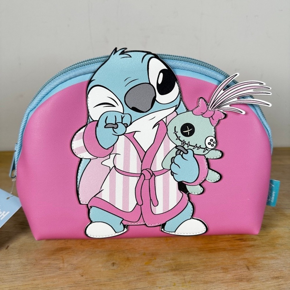 Mad Beauty Lilo & Stitch Cosmetic Toiletry Bag Scrump I'm Not A Morning Alien